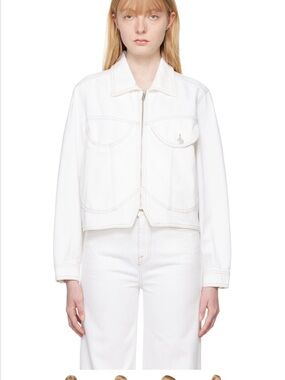 Frame white heart denim jacket g